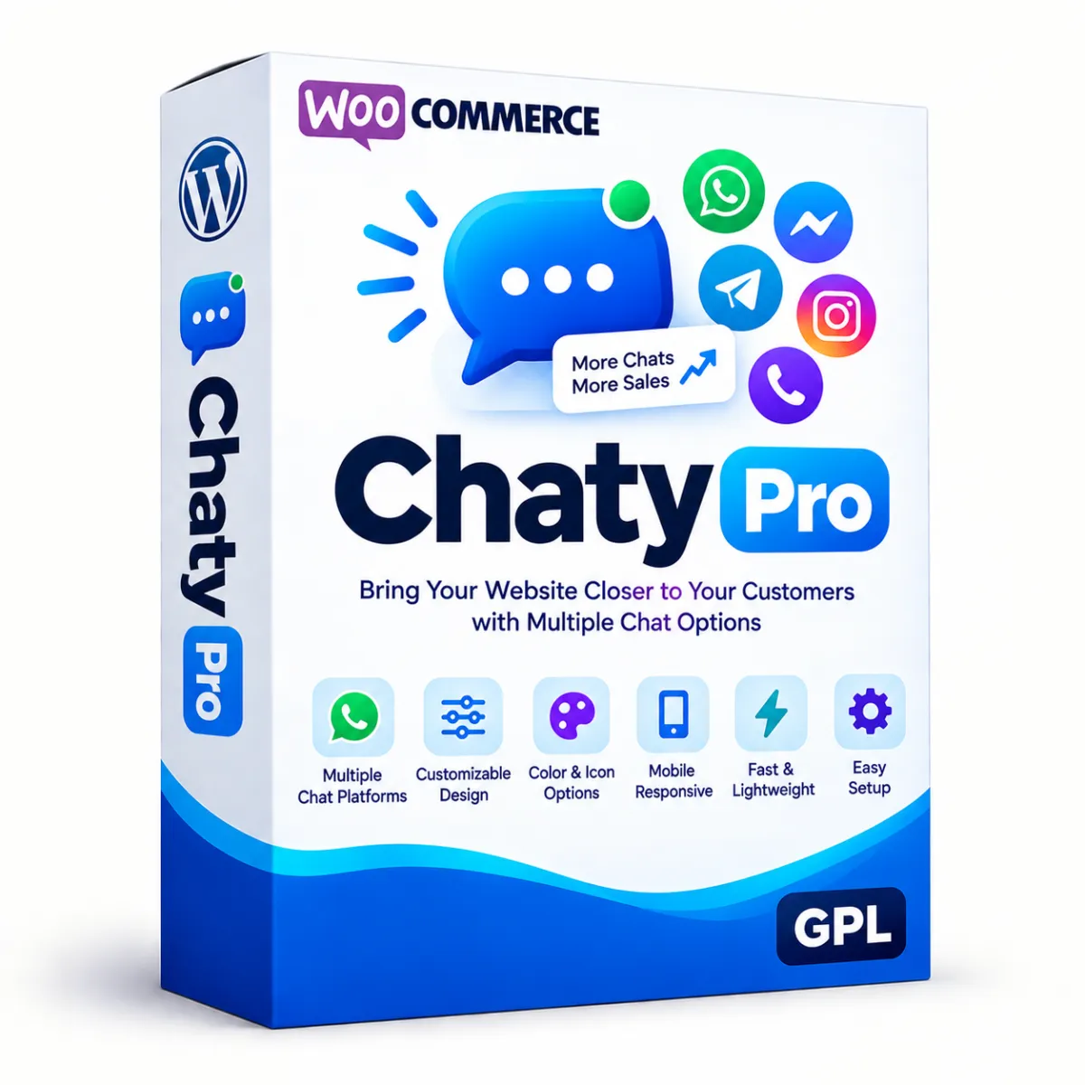 Chaty Pro – WordPress ওয়েবসাইটে একাধিক Chat ও যোগাযোগের সুবিধা যুক্ত করার Plugin